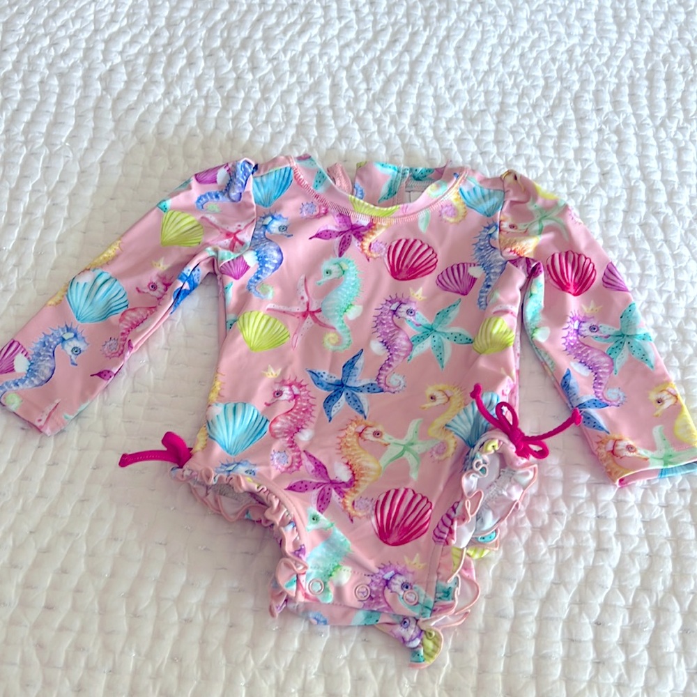 Posh Peanut Swimsuit with seahorses